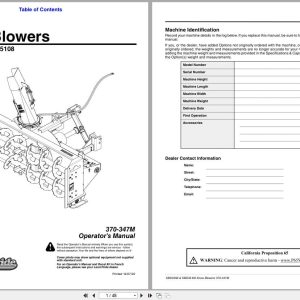 Land Pride Snow Blower SBD3596 SBD35108 Operation Manual 370 347M (1)