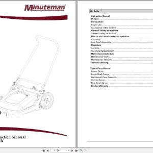 Minuteman Rider Sweeper Kleen Sweep 27R Parts Instruction Manual (1)