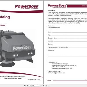 PowerBoss Sweeper Atlas PB620DSL DSBBR Parts Catalog Wiring Diagram 4100053BR 2017 (1)
