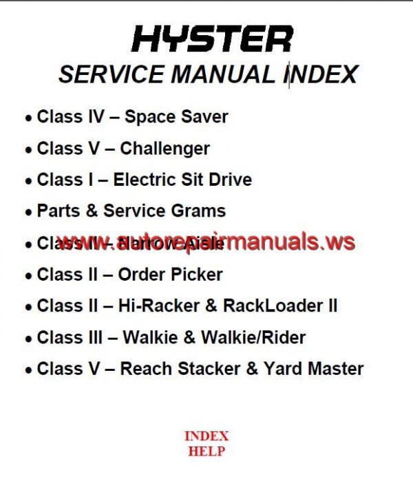 20 Dec 04 Hyster Service Manual 1