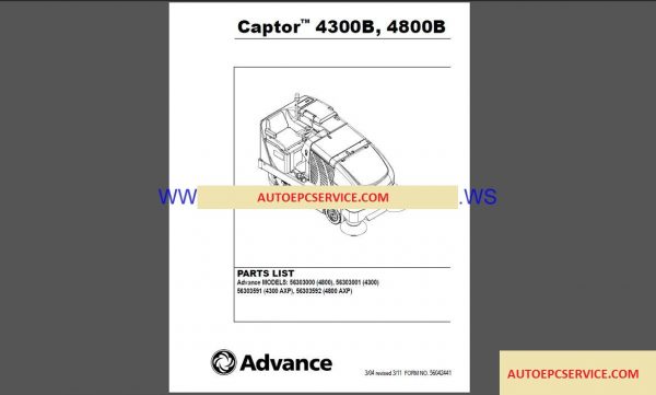 Advance NILFISK Package Service Full Set Parts Manuals DVD4