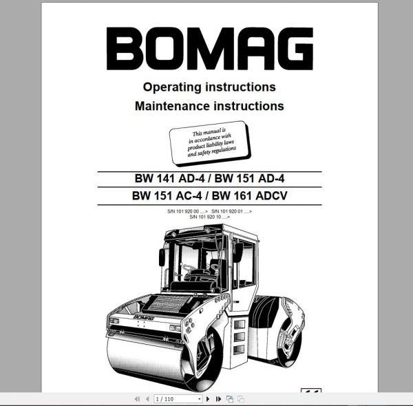 BOMAG 2.08GB DVD Full Set Service Manuals Service Training 5