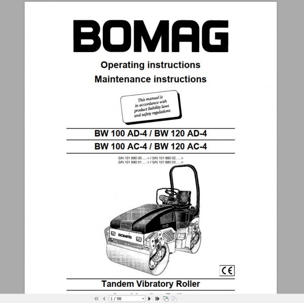 BOMAG 2.08GB DVD Full Set Service Manuals Service Training 8
