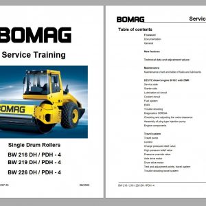 BOMAG 2.08GB DVD Full Set Service Manuals Service Training 9