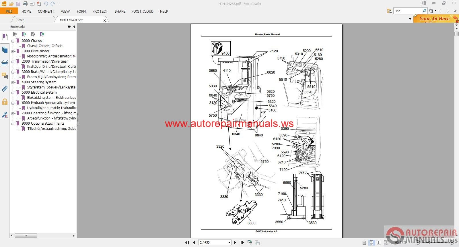 BT Riders Forklift Parts Catalog CD4