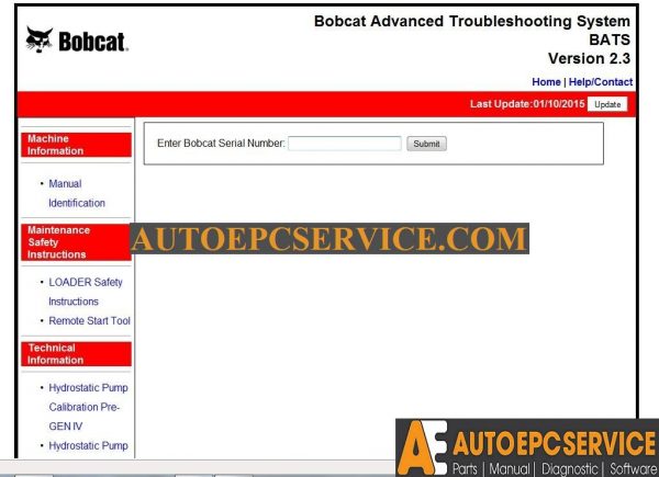 Bobcat Advanced Troubleshooting System BATS 1 2