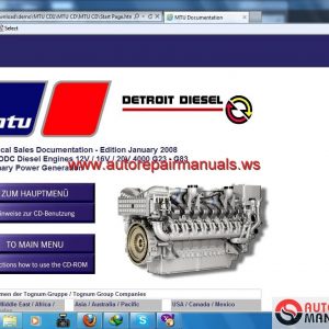 CD Tranning Engine MTU Series 4000 CD 11
