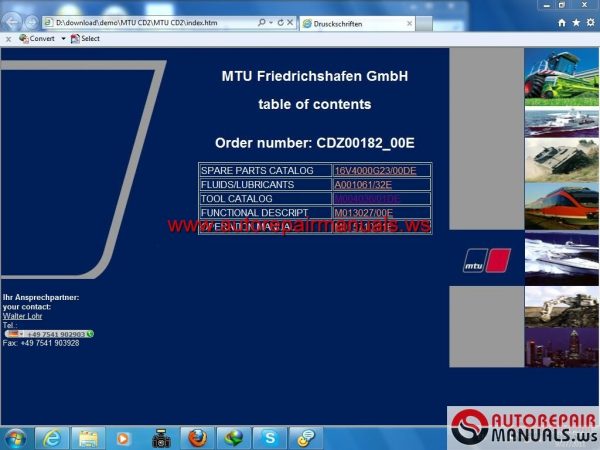 CD Tranning Engine MTU Series 4000 CD 21