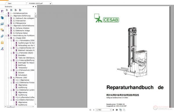 CESAB Forklift 2018 Shop Manual DVD2 1