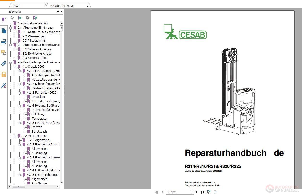 CESAB Forklift 2018 Shop Manual DVD2 1