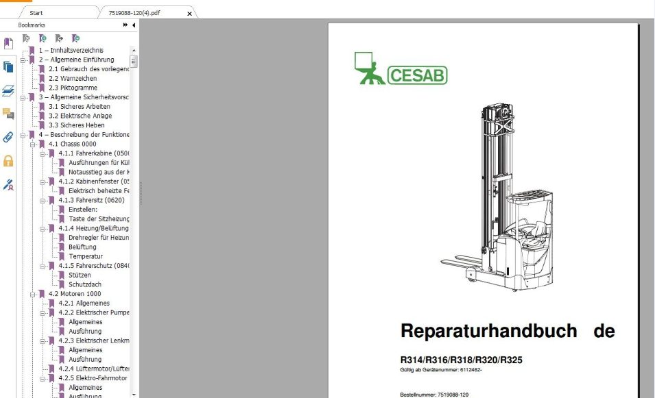 CESAB Forklift 2018 Shop Manual DVD2 2 1