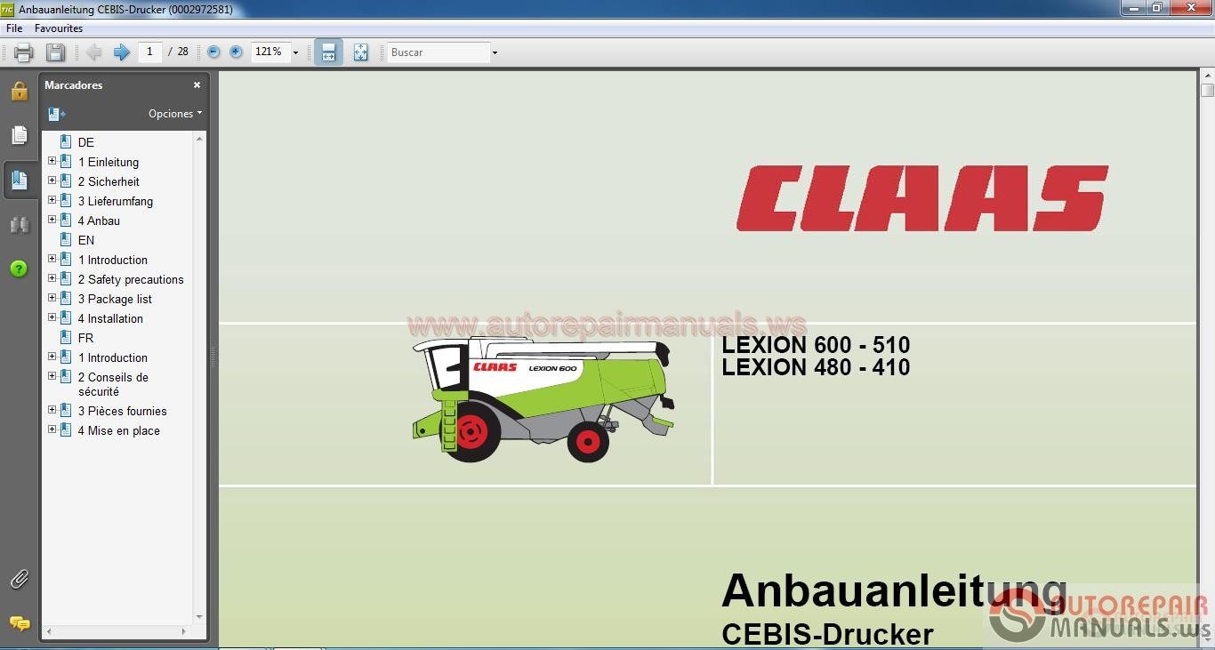 CLAAS WEBTIC Offine 2014 Repair and Service Documentation7