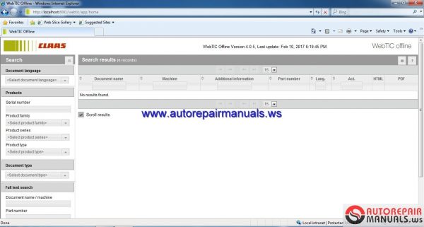 CLAAS WEBTIC Offine 2015 Repair and Service Documentation14