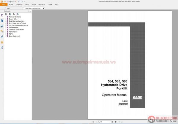 Case Forklift Operators Manual6