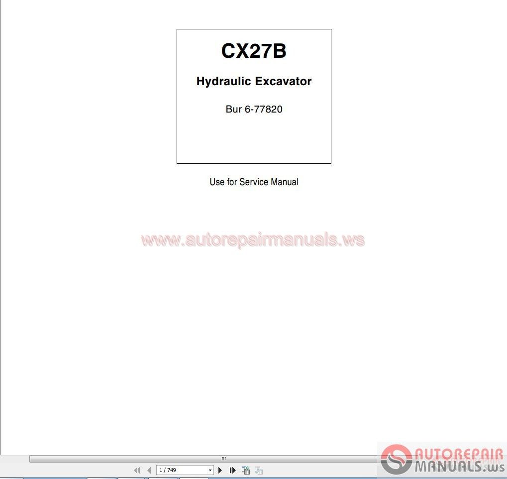 Case Mini Excavator Service Manual Parts Manual2