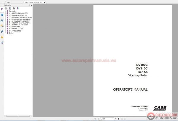 Case Vibratory Roller Service Manual Operators Manual2
