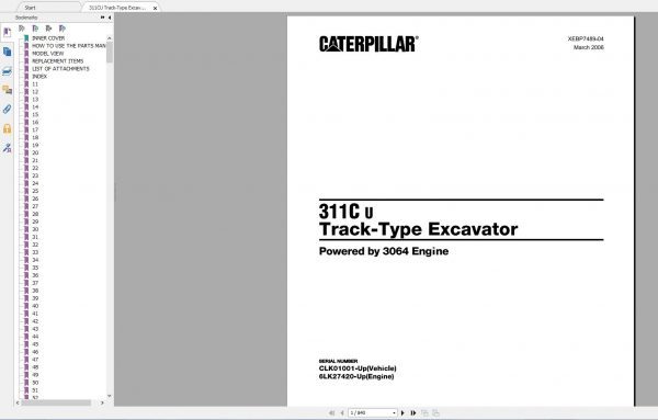 Cat Japan Track Type Excavator Full Set CD 3