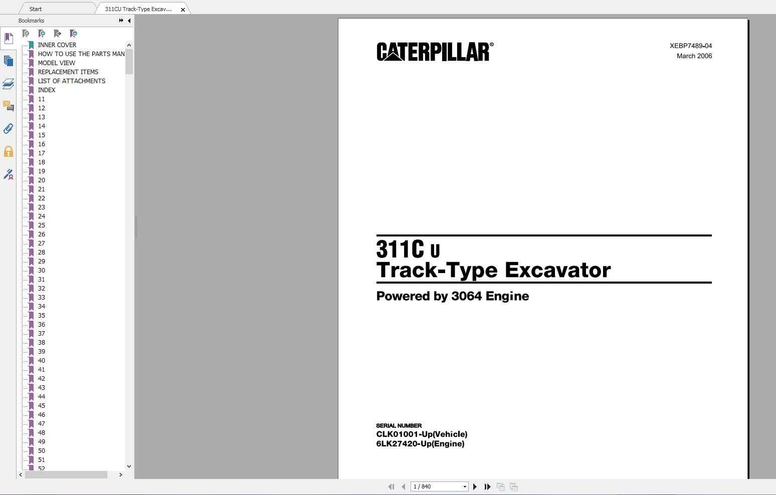 Cat Japan Track Type Excavator Full Set CD 3