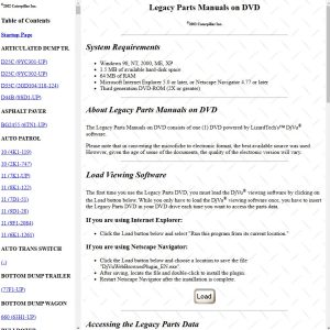 Caterpillar 2002 Legacy Parts Manual on DVD 1
