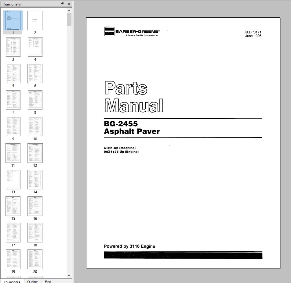 Caterpillar 2002 Legacy Parts Manual on DVD 2