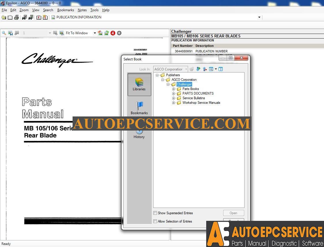 Challenger Epsilon NA Parts Service 0620151