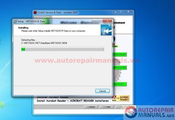 Claas Metadoc v324 Agriculture Parts Catalog 20083