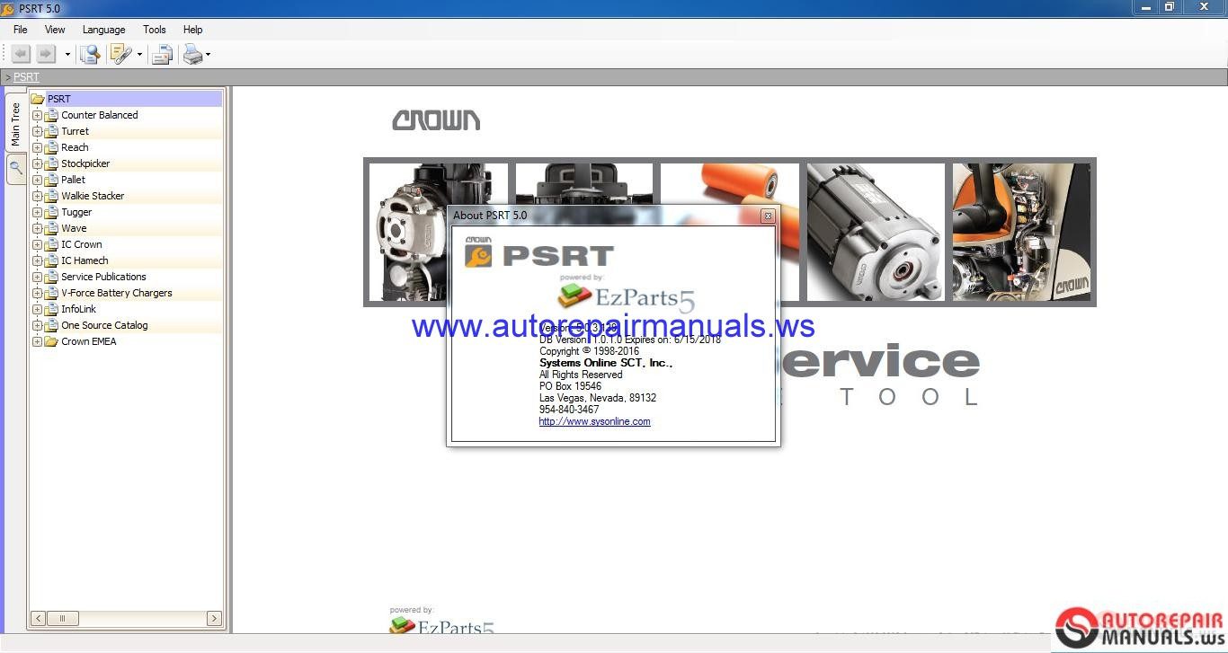 Crow Forklift Parts Service Resource Tool PSRT 0120187kTvGK