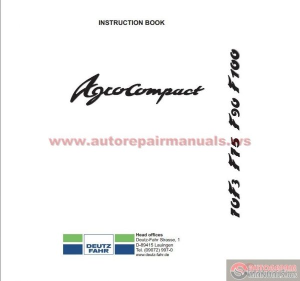 DEUTZ FAHR Technical Documentation CD 20076
