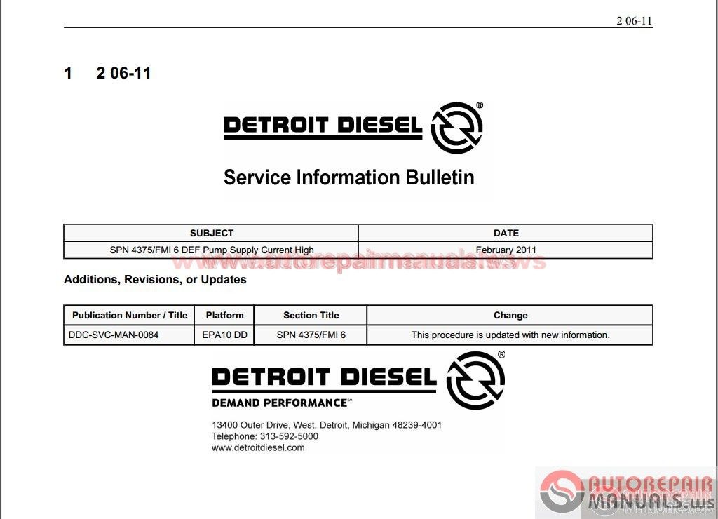 Detroit Full Set Shop Manual DVD8