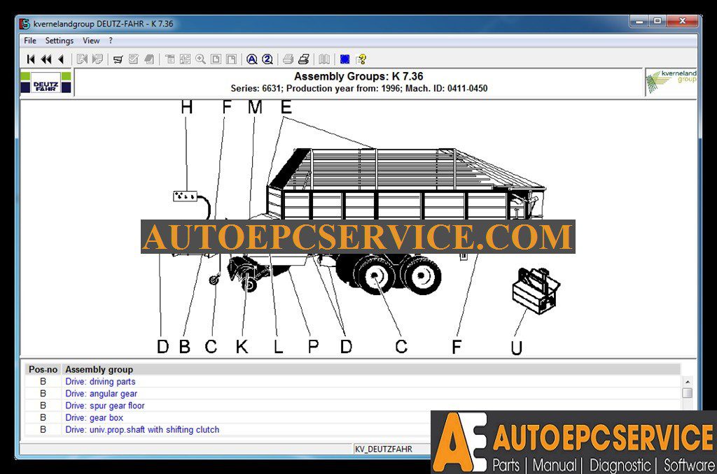 DeutzFahr Agricultural Machinery AG Spare Parts Catalog v5.0.1 2010