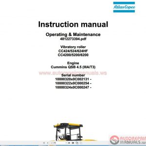 Dynapac Full Set Manual Shop Manual DVD3