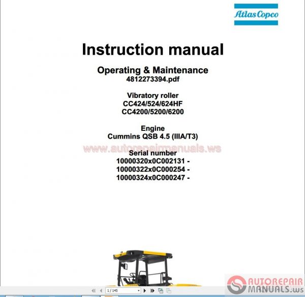 Dynapac Full Set Manual Shop Manual DVD3