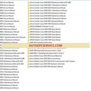 Grove GMK Crawler Mobile Cranes Full Set Manual DVD14k0IK