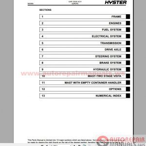 HYSTER HYPASS Service Parts Manual6