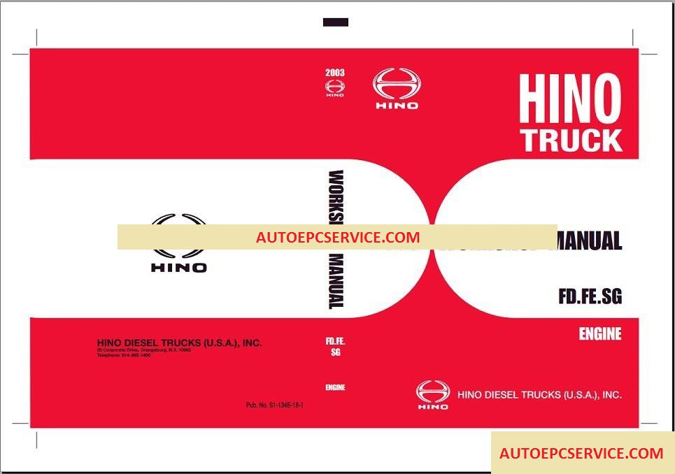 Hino Diesel Truck Workshop Manual 20032