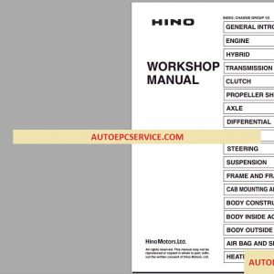 Hino Diesel Truck Workshop Manual 20182