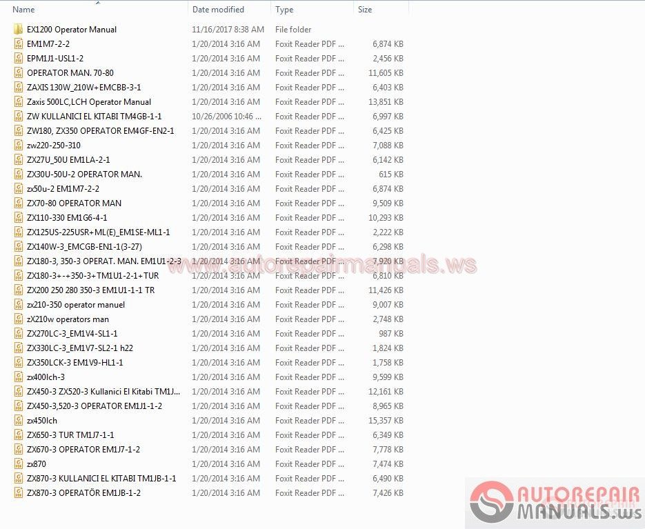 Hitachi Catalog Operator Technical Workshop Manual DVD 20143