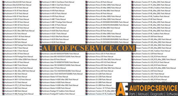 Hurlimann Full Set Parts Manual DVD1UxQ2 3