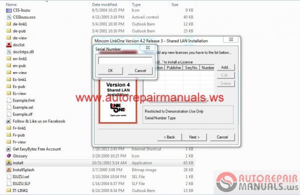 ISUZU CSS NET EPC 012015 English Instruction Serial2