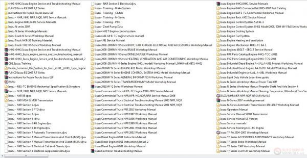 Isuzu Truck All Models Full Manuals DVD1
