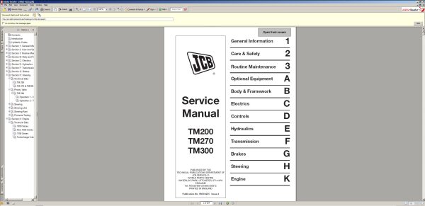 JCB Service Manuals all Models 6