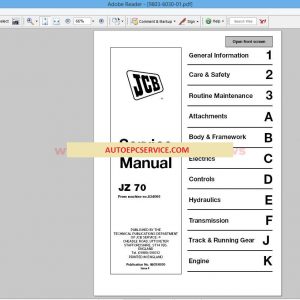 JCB Compact Serv Manuals Kg S3A Issue503