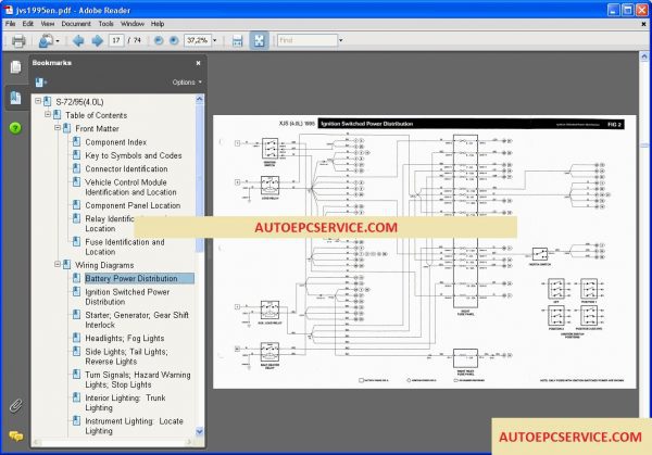 Jaguar TIS Service Manuals   Wiring Diagrams 20034