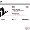 Jungheinrich Forklift Operating Instructions Parts Manual CD 20102