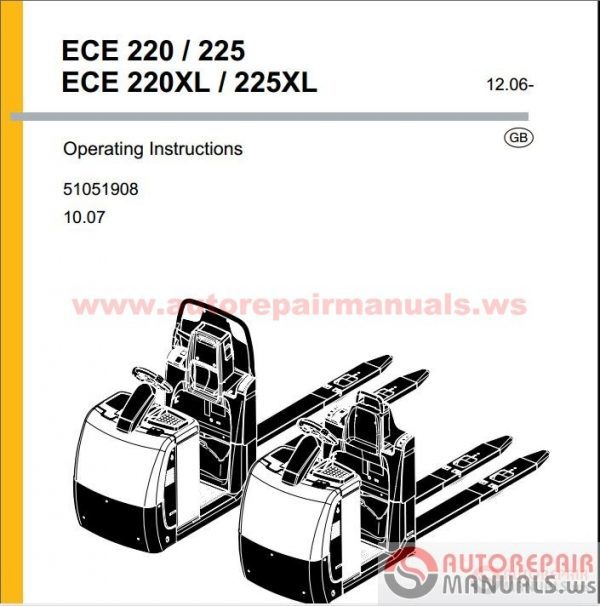 Jungheinrich Forklift Operating Instructions Parts Manual CD 20103