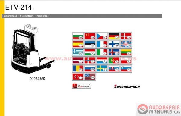 Jungheinrich Forklift Operating Instructions Parts Manual CD 20106