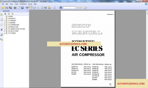 Komatsu Air Compressor Air Conditioner Workshop Manuals ALL 2