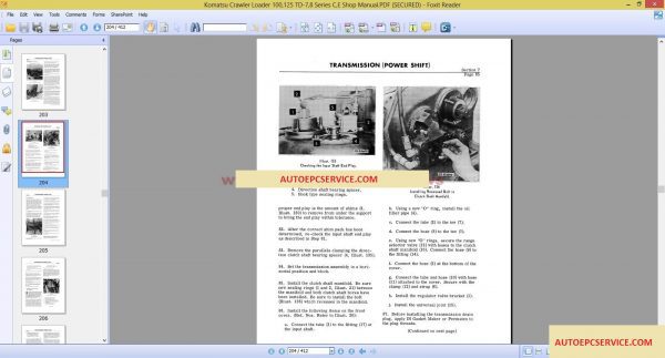 Komatsu Crawler Loader Shop Manual3
