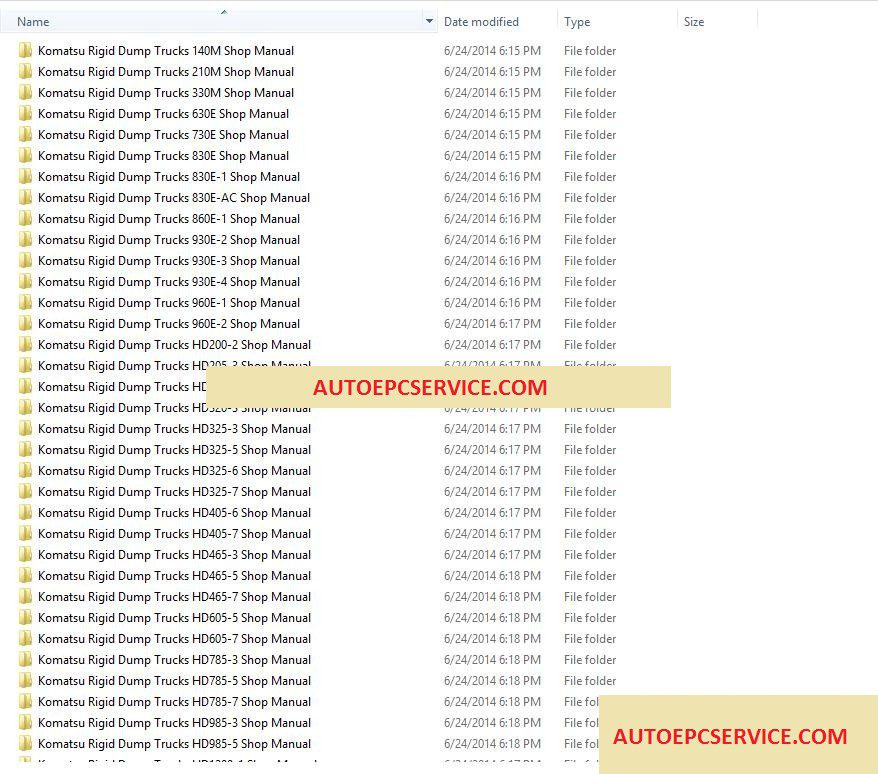 Komatsu Rigid Dump Trucks All Shop Manual1