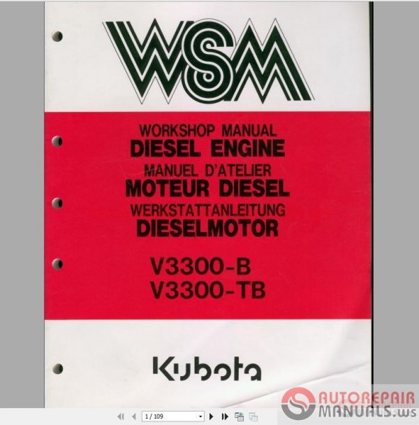 Kubota Engines Shop Manual Parts Catalog2